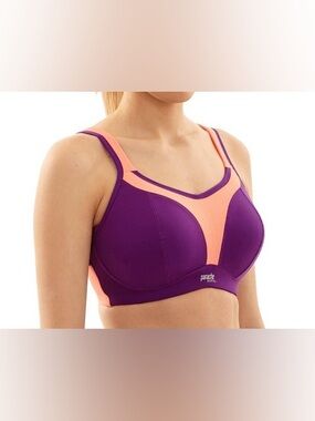 NEW Panache Sports 7341 Purple/Coral Multi Multiway Non Wired Bra Size 40DD